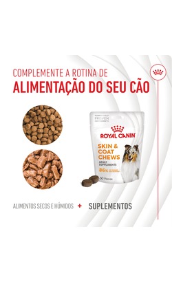 Biscoitos para cão Royal Canin Skin & Coat Chews Adult Supplements – imagem secundária 6