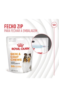 Biscoitos para cão Royal Canin Skin & Coat Chews Adult Supplements – imagem secundária 7