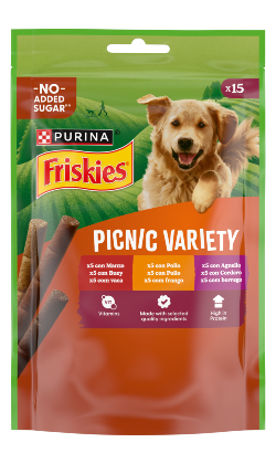Biscoitos para cão Friskies Picnic Variety | Vaca, Frango & Borrego – imagem secundária 1