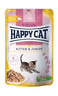 Happy Cat Kitten & Junior Frango Campo – imagem principal