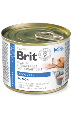 Brit Veterinary Diet & Cat Recovery Gluten & Grain-Free Salmon Small Breeds