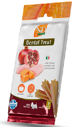 Biscoitos para cão N&D Pumpkin Dental Treat Chicken & Pomegranate Mini – imagem principal