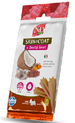Biscoitos para cão N&D Quinoa Skin & Coat Herring Adult Mini