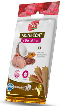 Biscoitos para cão N&D Quinoa Skin & Coat Quail Adult Medium Maxi