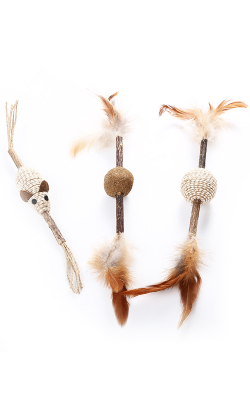 Eurosiam Brinquedo Gato Stick com Matatabi e Catnip - Modelos Sortidos