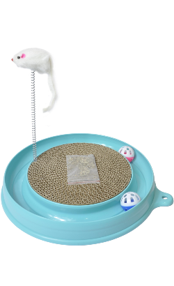 Brinquedo para Gato Eurosiam Circuito para Gato com Arranhador e Rato