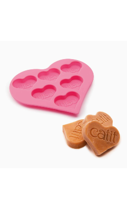 Molde Gelado Forma Coração p/ gatos Catit Creamy