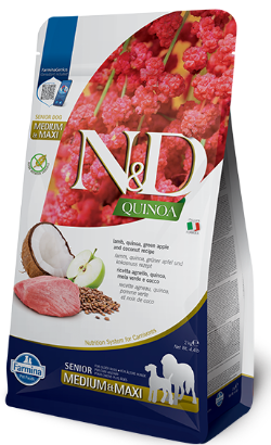 N&D Quiona Lamb, Green Apple & Coconut Senior Medium Maxi