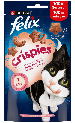 Biscoitos para Gato Felix Crispies | Sabor Salmão & Truta – imagem secundária 1
