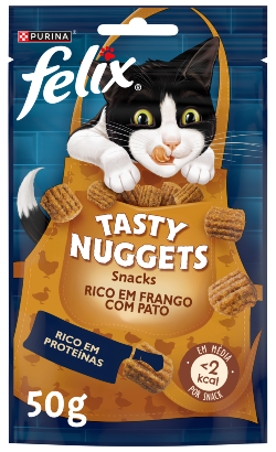 Biscoitos para Gato Felix Tasty Nuggets | Chicken & Duck