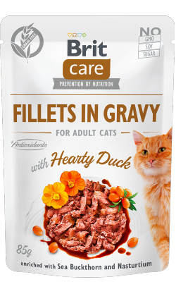 Brit Care Cat Fillets in Gravy with Hearty Duck