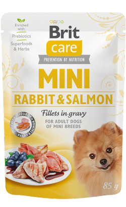 Brit Care Mini Rabbit & Salmon Fillets in Gravy