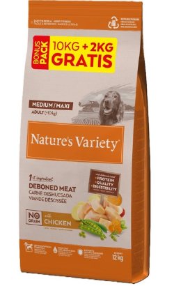 Natures Variety Medium Maxi Adult No Grain Frango - Bónus