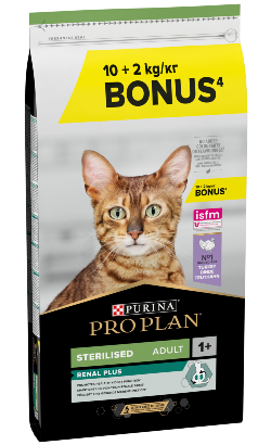 Pro Plan Cat Renal Plus Sterilised Adult Turkey & Rice - Bónus