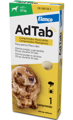 AdTab Comprimidos Mastigáveis para Cão 11 - 22 kg | 450 mg – imagem principal