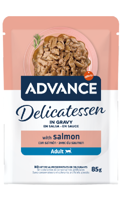 Advance Cat Delicatessen em Molho com Salmão