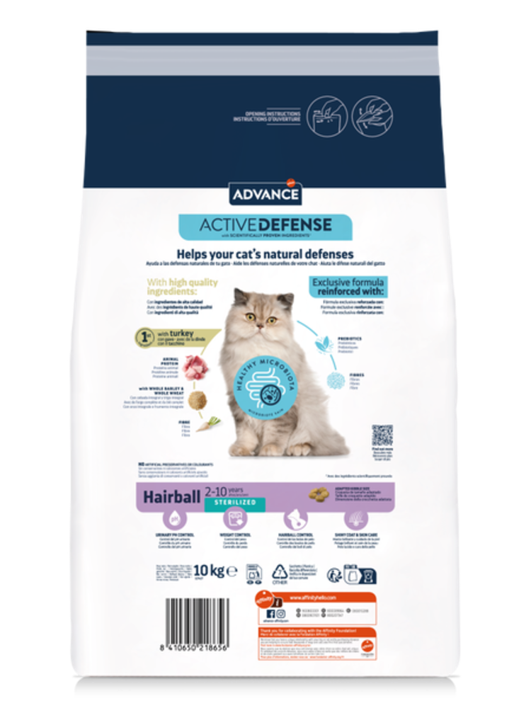 Advance Cat Sterilized Hairball | Turkey & Barley – imagem secundária 1