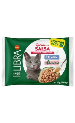 Alimentação Húmida para Gato Libra Multipack 4 Atum & Salmão em Molho