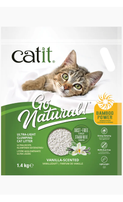 Areia para Gatos Auto Aglomerante Catit Go Natural Bambú | Baunilha – imagem secundária 1