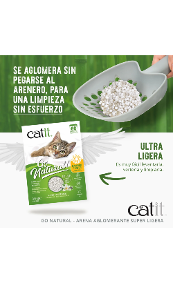 Areia para Gatos Auto Aglomerante Catit Go Natural Bambú | Baunilha – imagem secundária 2