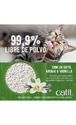 Areia para Gatos Auto Aglomerante Catit Go Natural Bambú | Baunilha – imagem secundária 5