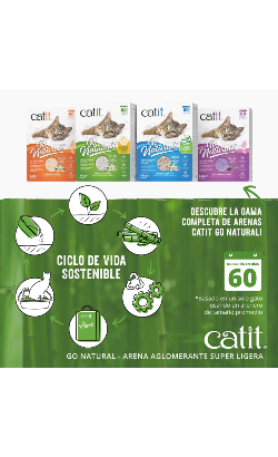 Areia para Gatos Auto Aglomerante Catit Go Natural Bambú | Baunilha – imagem secundária 6