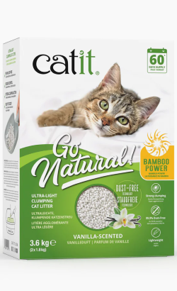 Areia para Gatos Auto Aglomerante Catit Go Natural Bambú | Baunilha – imagem principal