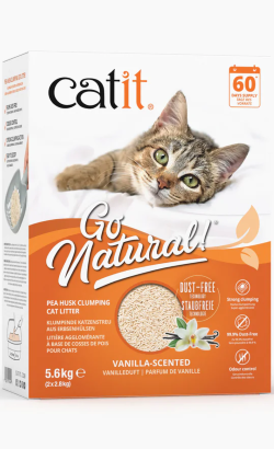 Areia para Gatos Auto Aglomerante Catit Go Natural Casca de Ervilha | Baunilha – imagem principal