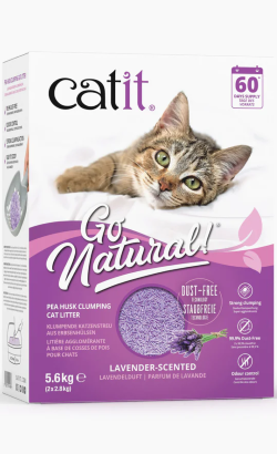 Areia para Gatos Auto Aglomerante Catit Go Natural Casca de Ervilha | Lavanda – imagem principal