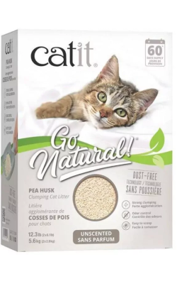 Areia para Gatos Auto Aglomerante Catit Go Natural Casca de Ervilha | Sem Perfume – imagem principal