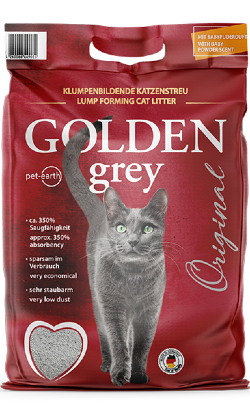 Areia para Gatos Auto Aglomerante Golden Grey