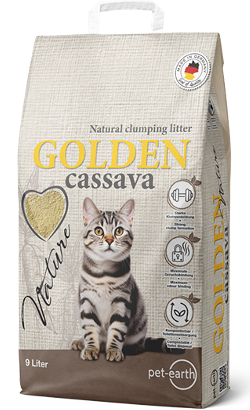 Areia para Gatos Auto Aglomerante Golden Nature Cassava – imagem principal