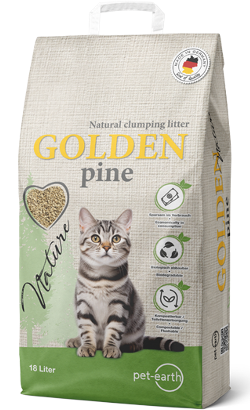 Areia para Gatos Auto Aglomerante Golden Nature Pine