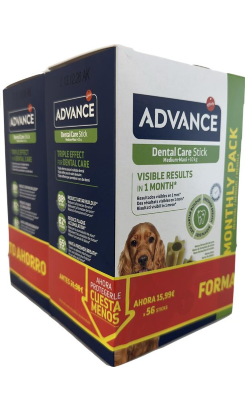Biscoitos para cão Advance Dental Care Stick Medium & Maxi Multipack Duplo