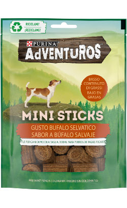 Biscoitos para cão Adventuros Mini Sticks Buffalo Flavour – imagem principal