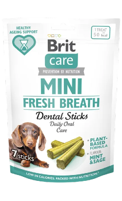 Biscoitos para Cão Brit Care Mini Treats Fresh Breath Dental Sticks