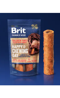 Biscoitos para Cão Brit Premium by Nature Collagen Tubes Filled with Turkey Happy Chewing Day – imagem secundária 2