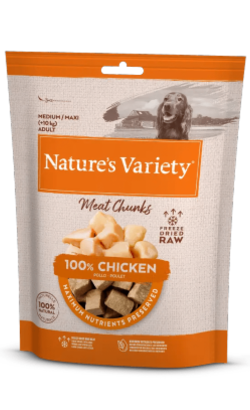 Biscoitos para cão Natures Variety Freeze Dried Meat Chunks Chicken – imagem principal