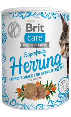 Biscoitos para Gato Brit Care Cat Snack Superfruits Herring