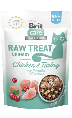 Biscoitos para Gato Brit Care Raw Treat Cat Urinary | Chicken & Turkey