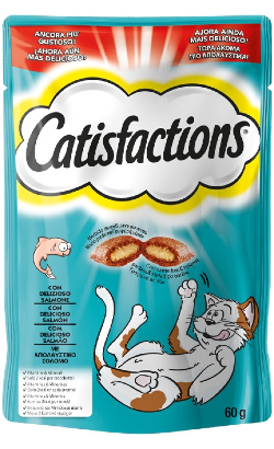 Biscoitos para Gato Catisfactions Snack Salmão