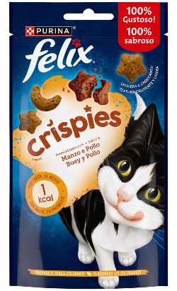 Biscoitos para Gato Felix Crispies | Sabor Vaca & Frango – imagem secundária 1