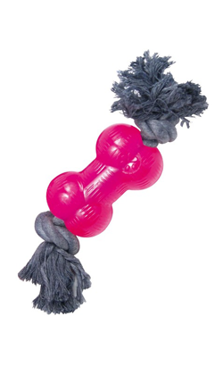 Brinquedo para cão Gloria TPR Bone with Rope – imagem principal