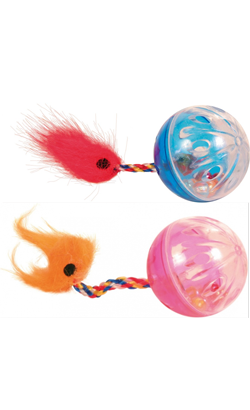 Brinquedo para Gatos Trixie Bolas Chocalho de Plástico com Cauda e Guiso – imagem principal