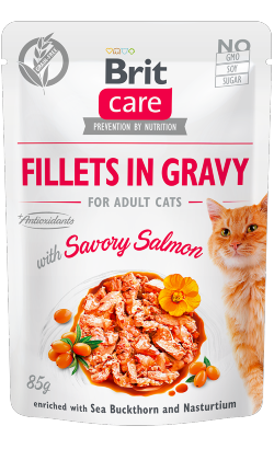 Brit Care Cat Fillets in Gravy with Savory Salmon – imagem principal