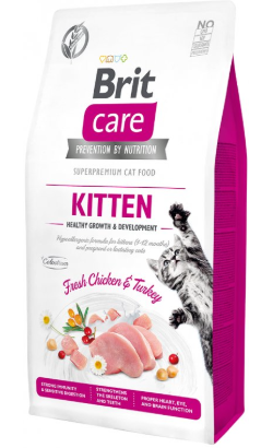 Brit Care Cat Grain Free Kitten Healthy Growth & Development | Turkey & Chicken – imagem principal