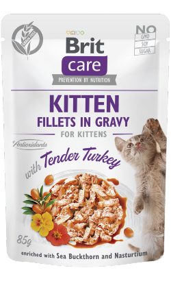 Brit Care Cat Kitten Fillets in Gravy with Tender Turkey – imagem principal