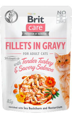 Brit Care Cat Tender Turkey & Savory Salmon in Gravy