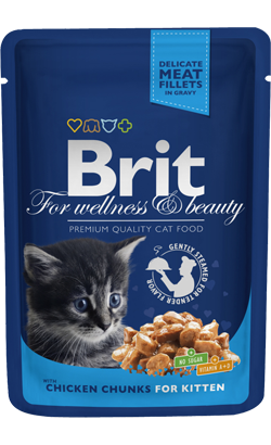 Brit Premium by Nature Cat Kitten Wet | Chicken Chunks – imagem principal
