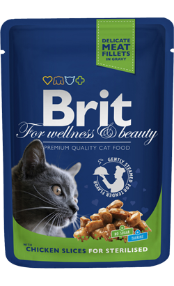Brit Premium by Nature Cat Sterilized Chicken Slices